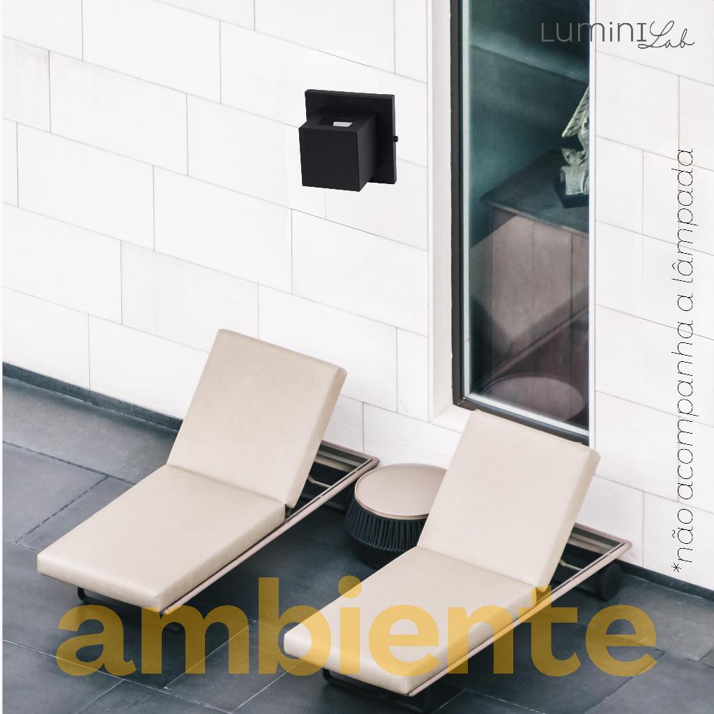 Arandela Box Aluminio 2 Fachos Parede 1 Luz G9 Bivolt Lumini Lab