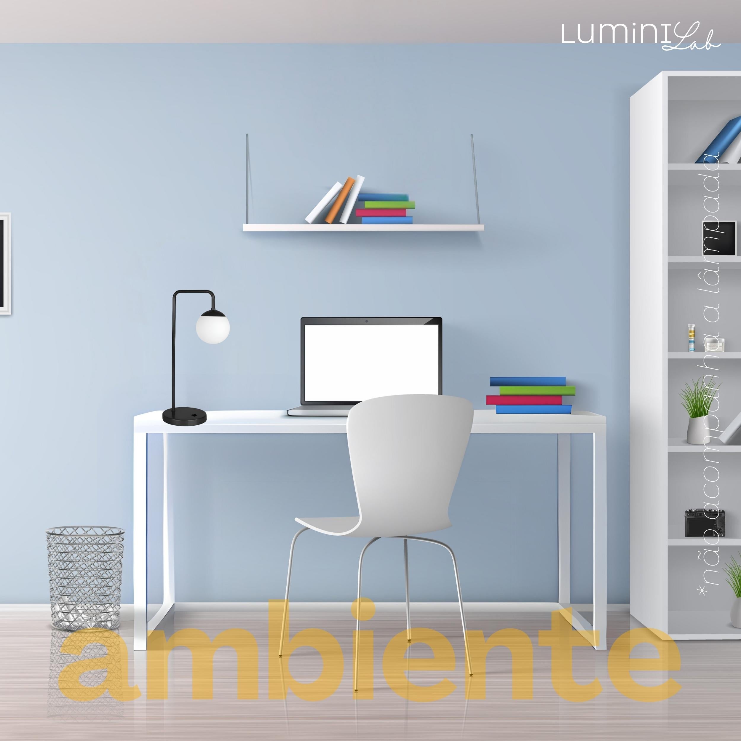Luminaria de Mesa Vintage Retrô Aluminio D12 G9 1 Luz Fixa Lumini Lab