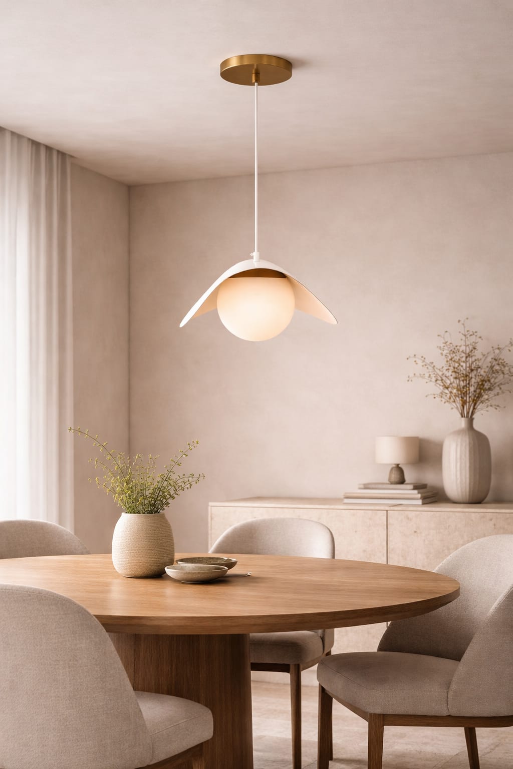 Pendente Auris Aluminio Teto Cabo 1 metro 1 Luz E27 D15 Bivolt Lumini Lab