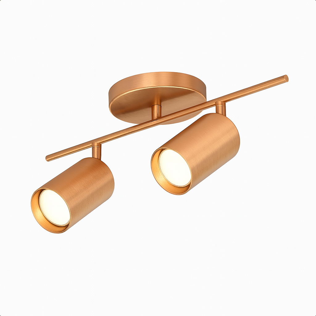 Spot Trilho Industrial Aluminio Teto 2 Luzes GU10 Bivolt Lumini Lab