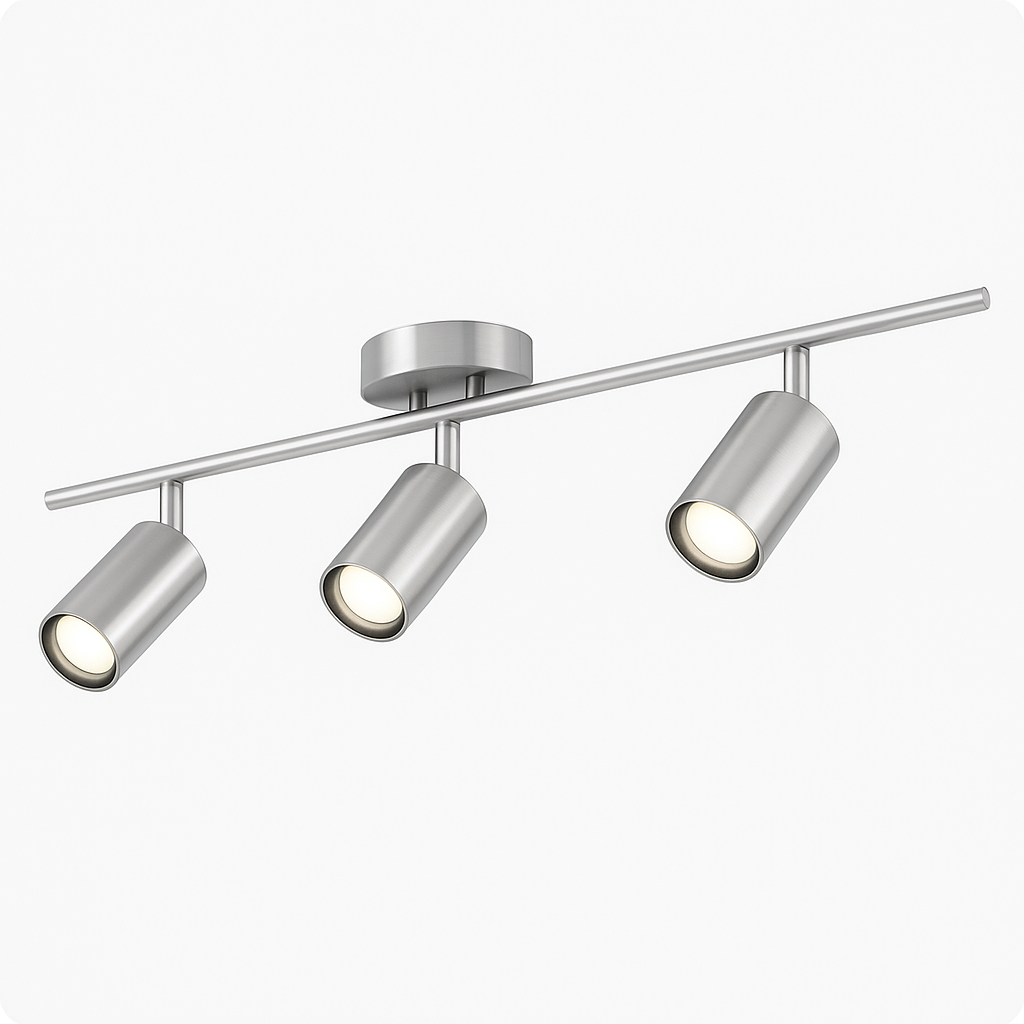 Spot Trilho Industrial Aluminio Teto 3 Luzes GU10 Bivolt Lumini Lab