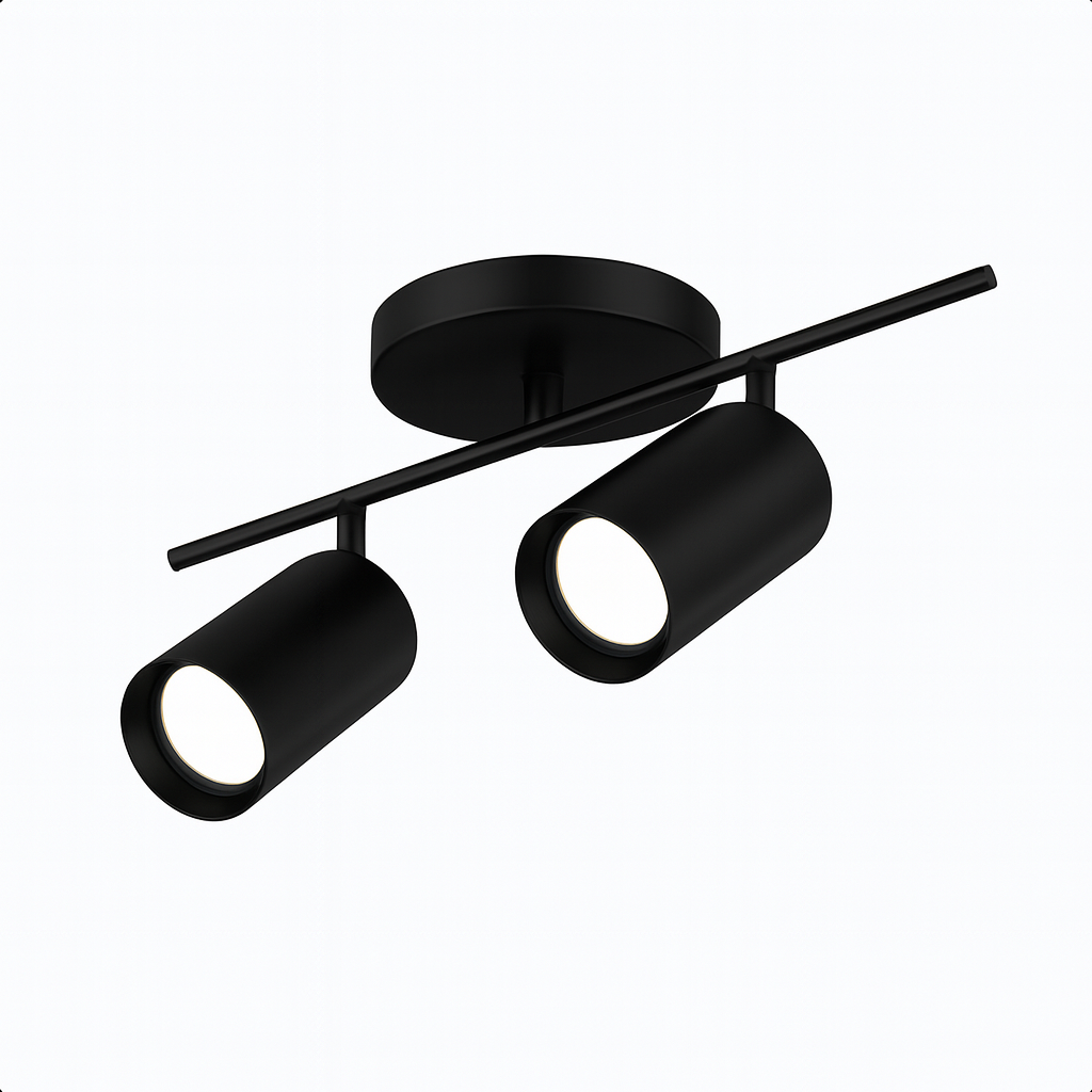 Spot Trilho Industrial Aluminio Teto 2 Luzes GU10 Bivolt Lumini Lab