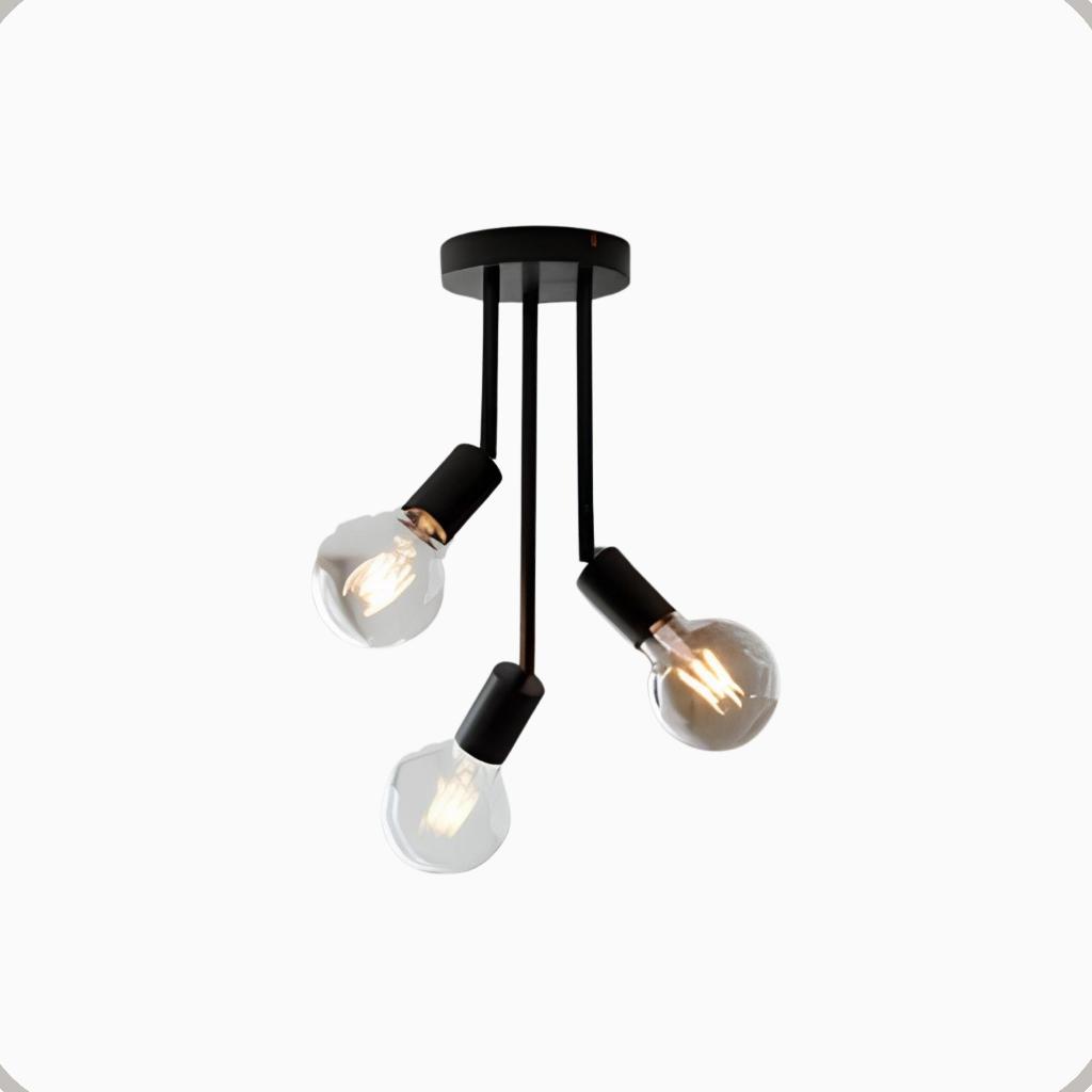 Plafon Koppla Aluminio Teto 3 Luzes E27 Bivolt Lumini Lab
