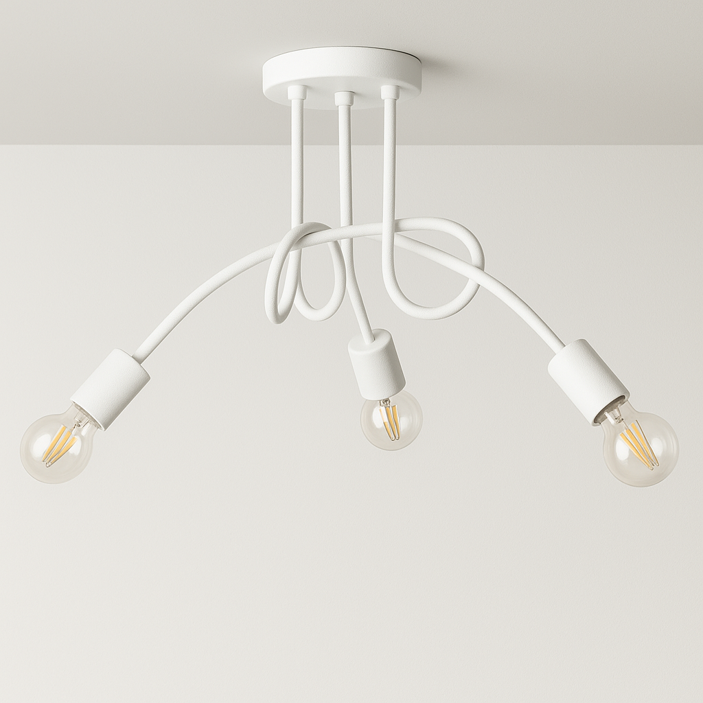 Plafon Laço Aluminio Teto E27 3 Luzes Lumini Lab