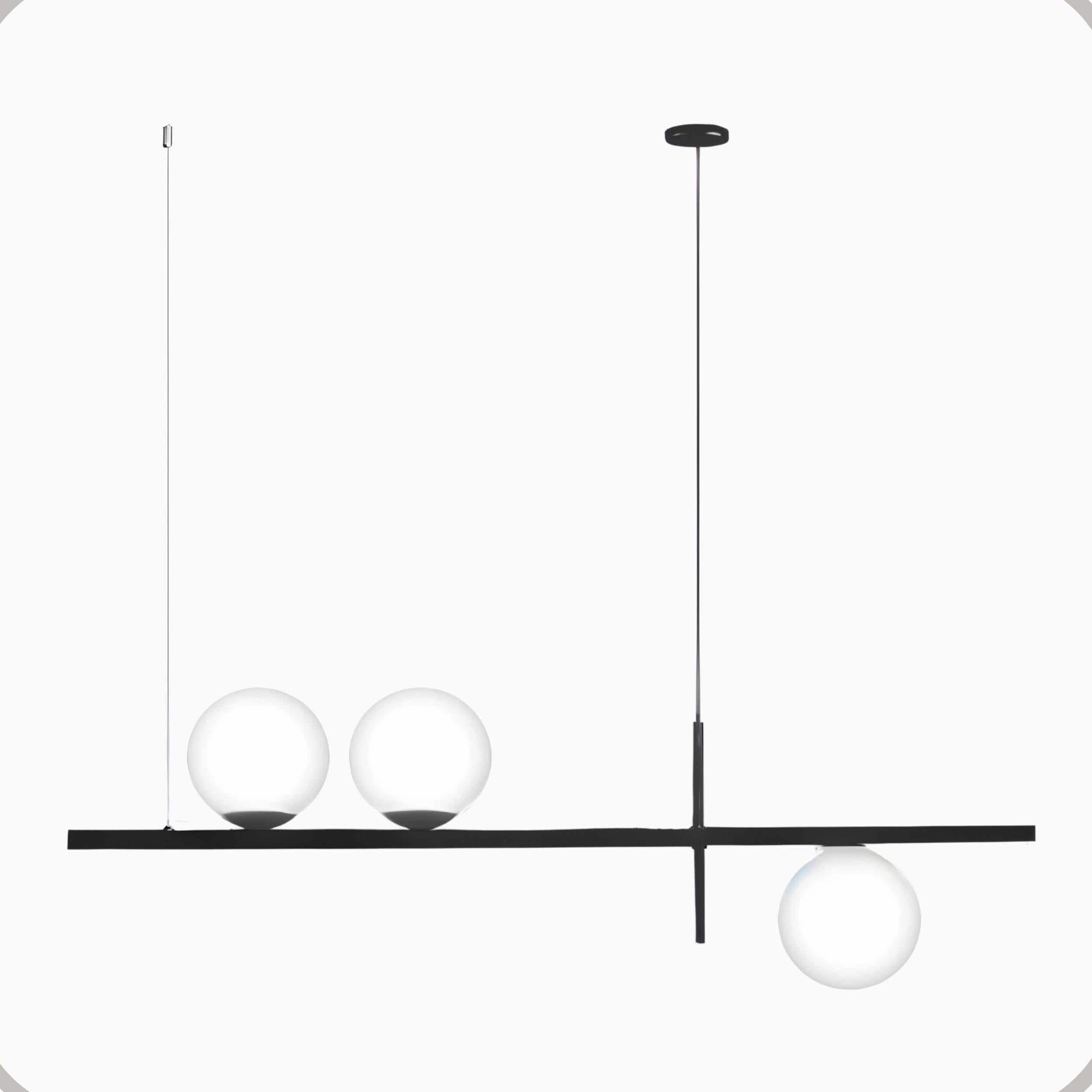 Pendente Linea Aluminio Teto Cabo 1 metro 3 Luzes G9 D12 Bivolt Lumini Lab