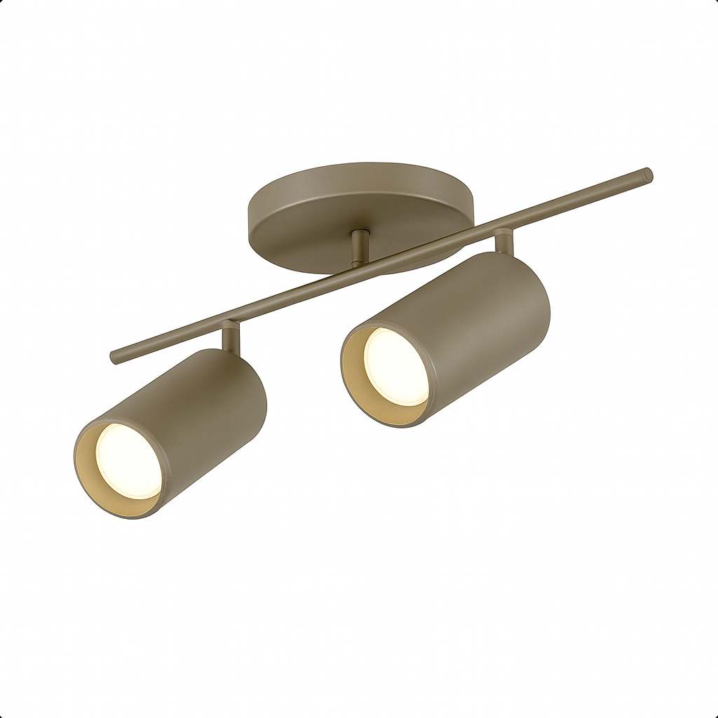 Spot Trilho Industrial Aluminio Teto 2 Luzes GU10 Bivolt Lumini Lab