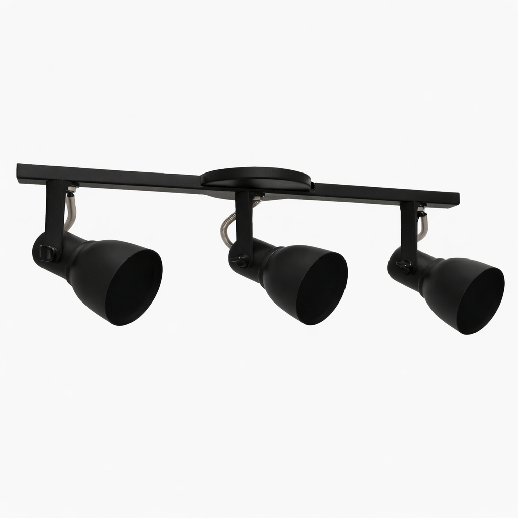 Spot Trilho Light Aluminio Teto E27 3 Luzes Lumini Lab