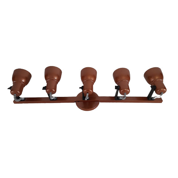 Spot Trilho Light Aluminio Teto E27 5 Luzes Lumini Lab