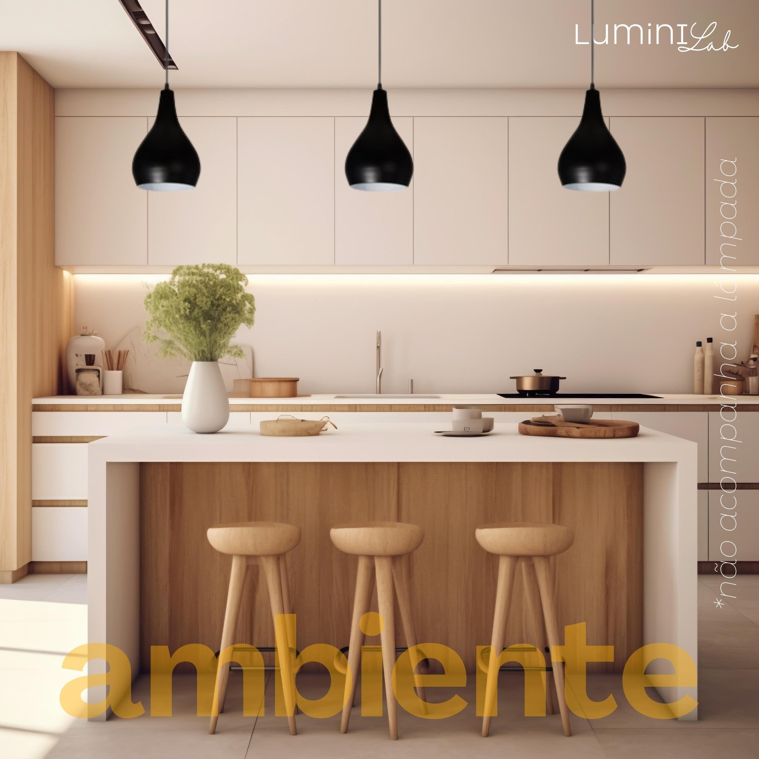 Pendente Nepal Aluminio Teto E27 1 Luz Lumini Lab