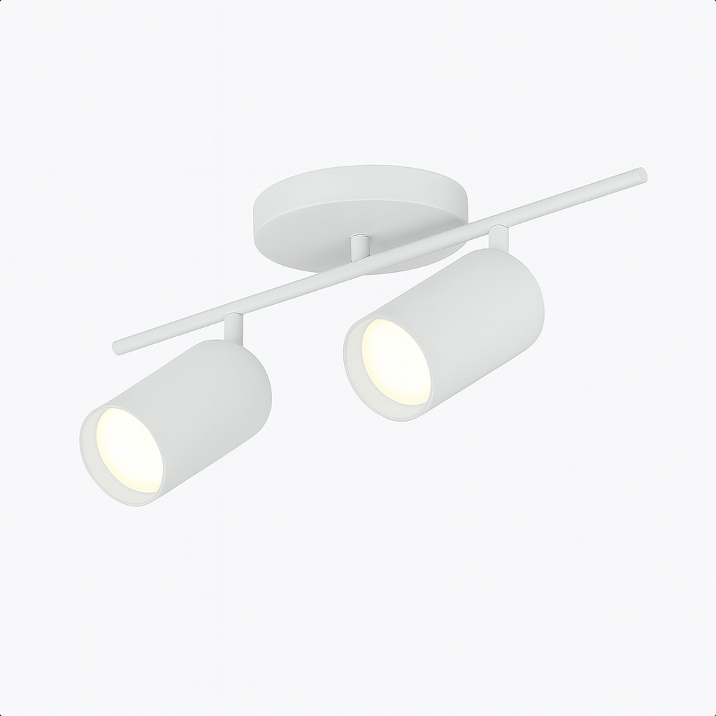 Spot Trilho Industrial Aluminio Teto 2 Luzes GU10 Bivolt Lumini Lab
