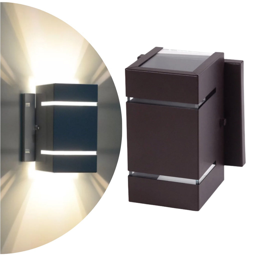 Arandela Catarina Aluminio 2 Fachos 2 Frisos Parede G9 1 Luz Lumini Lab