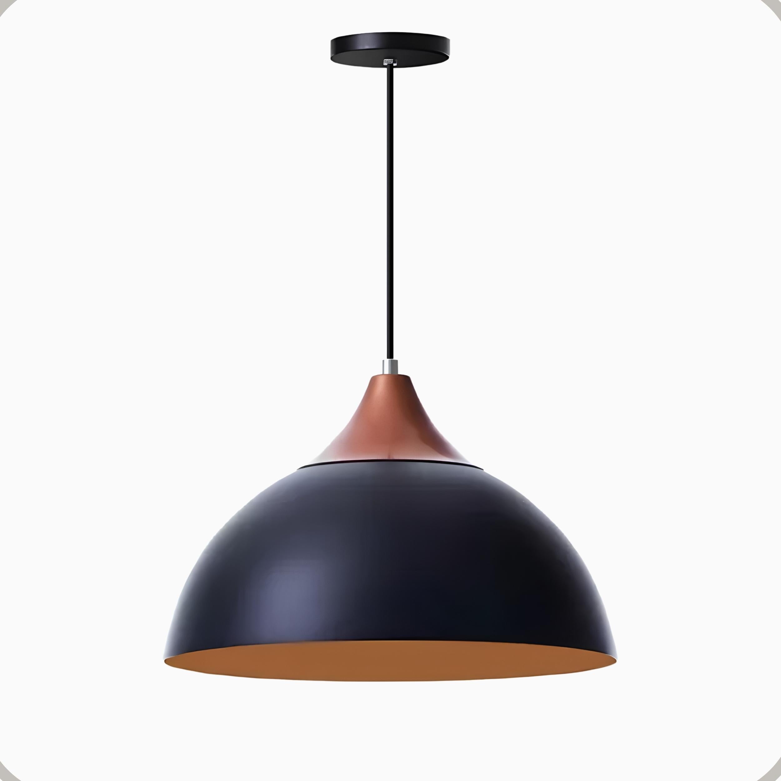 Pendente Industrial Roma Aluminio Teto Cabo 1 metro 1 Luz E27 Bivolt Lumini Lab