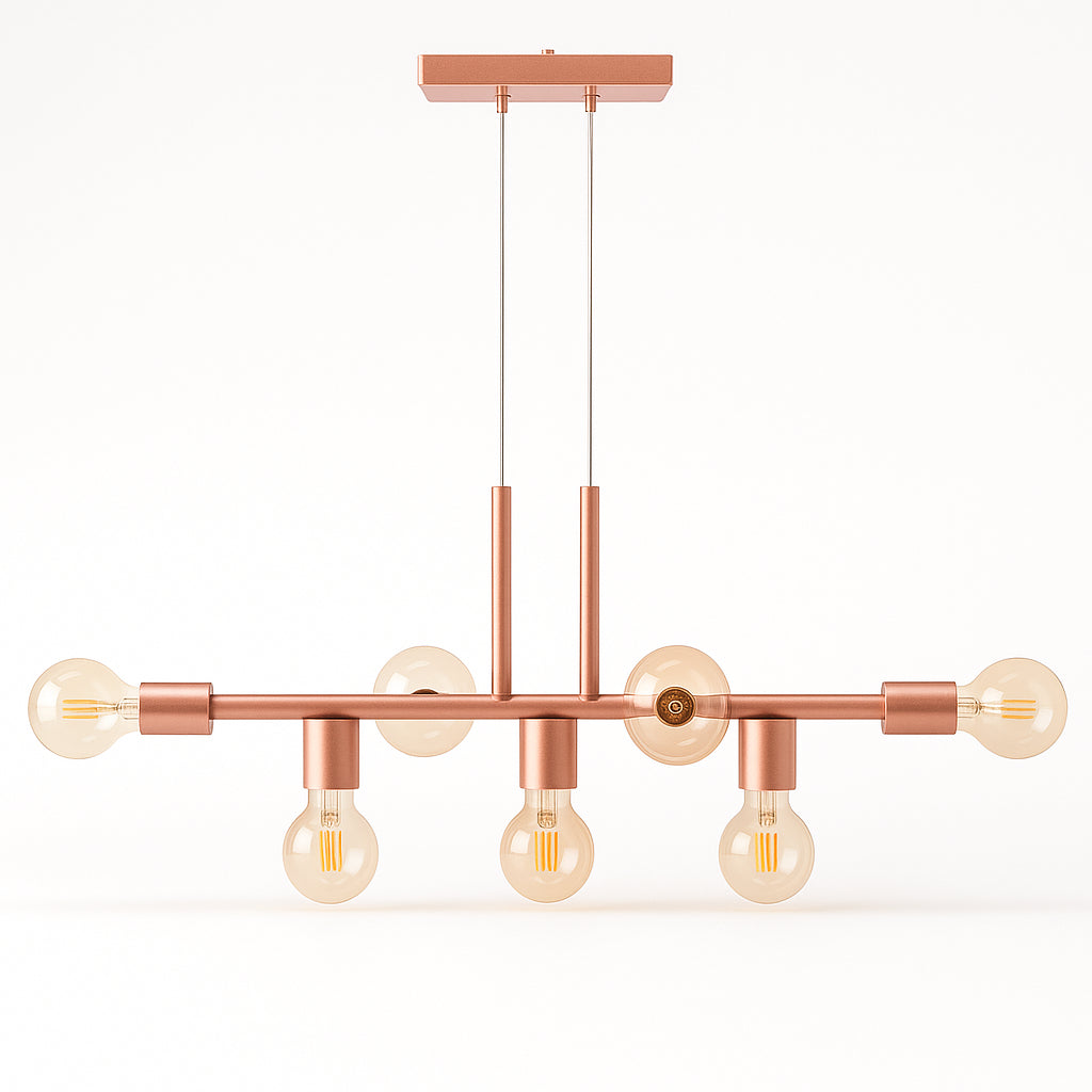 Pendente Rubis Aluminio Teto E27 7 Luzes Lumini Lab