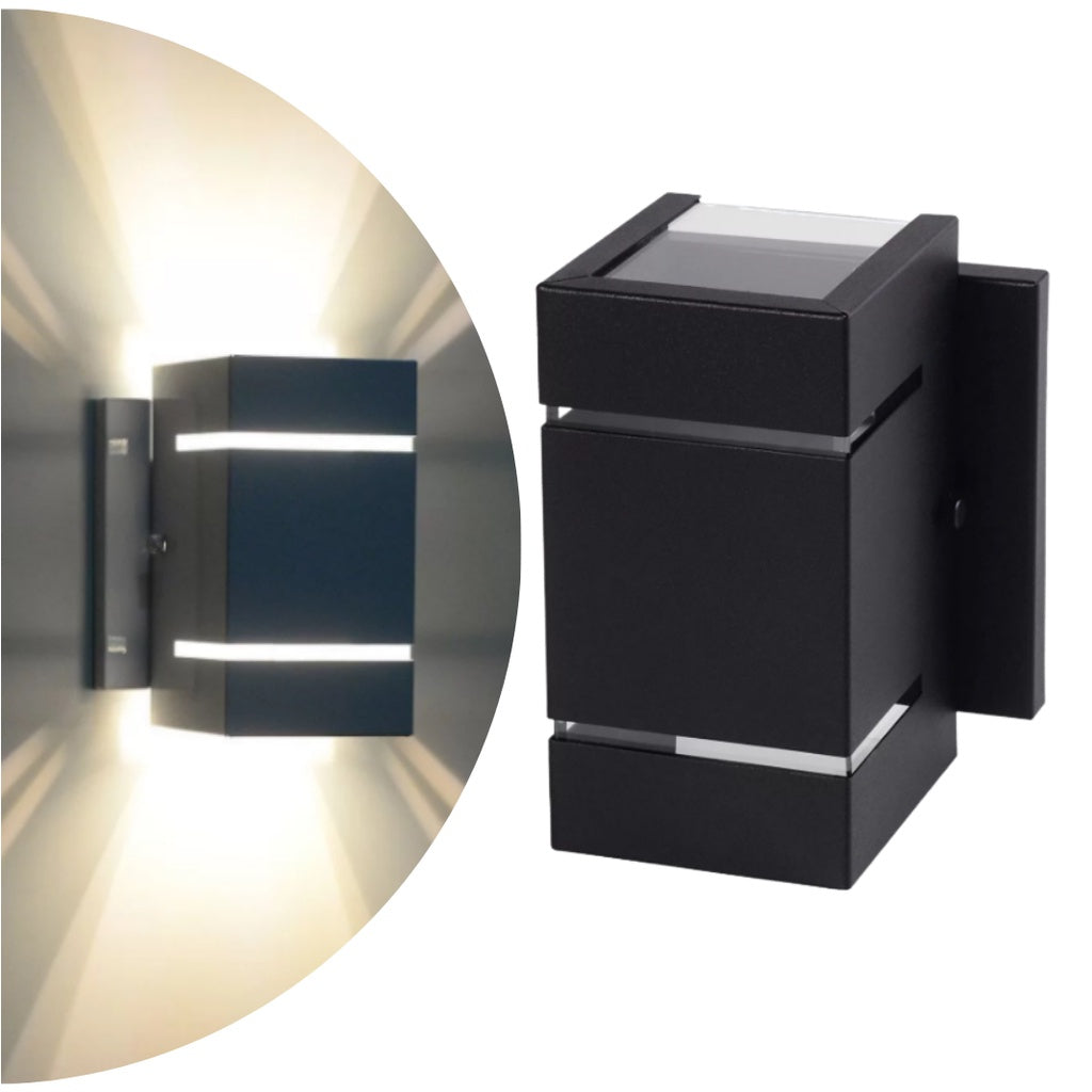 Arandela Catarina Aluminio 2 Fachos 2 Frisos Parede G9 1 Luz Lumini Lab