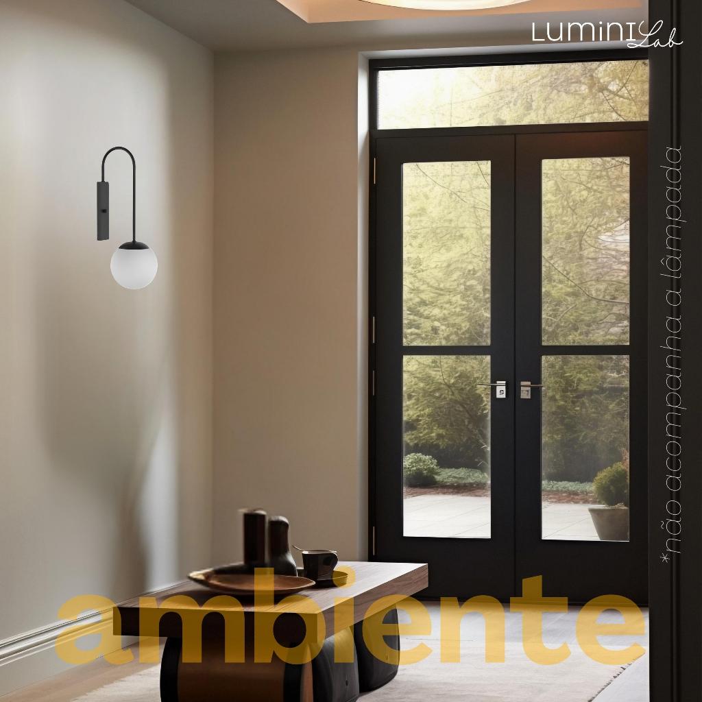 Arandela Flye Aluminio D12 Parede G9 1 Luz Lumini Lab