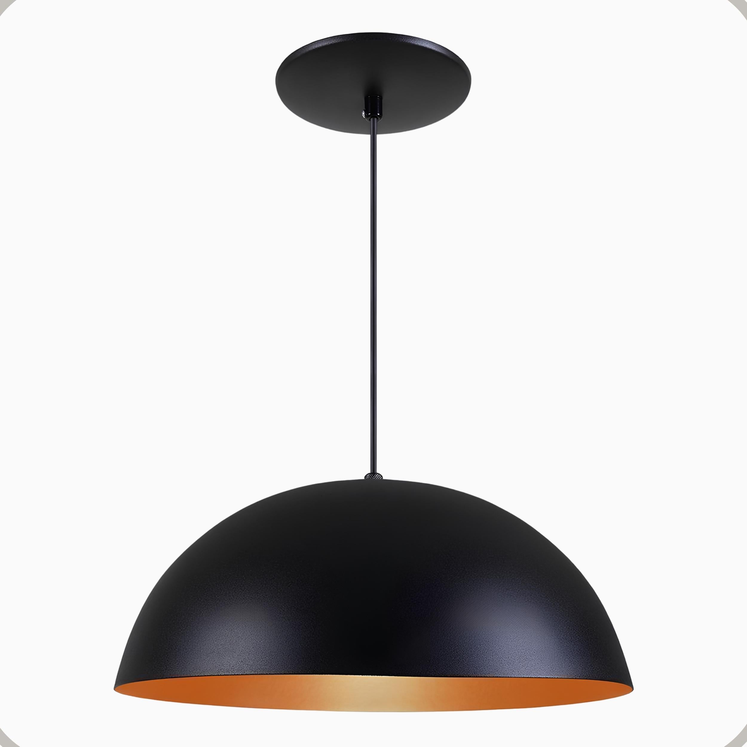 Pendente Meia Lua 38 Aluminio Teto Cabo 1 metro 1 Luz E27 Bivolt Lumini Lab