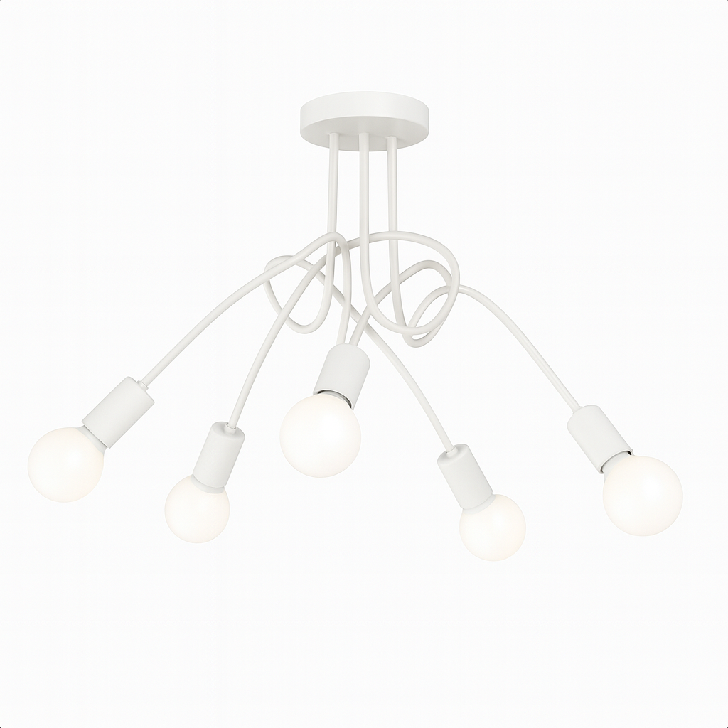 Plafon Laço Aluminio Teto E27 5 Luzes Lumini Lab
