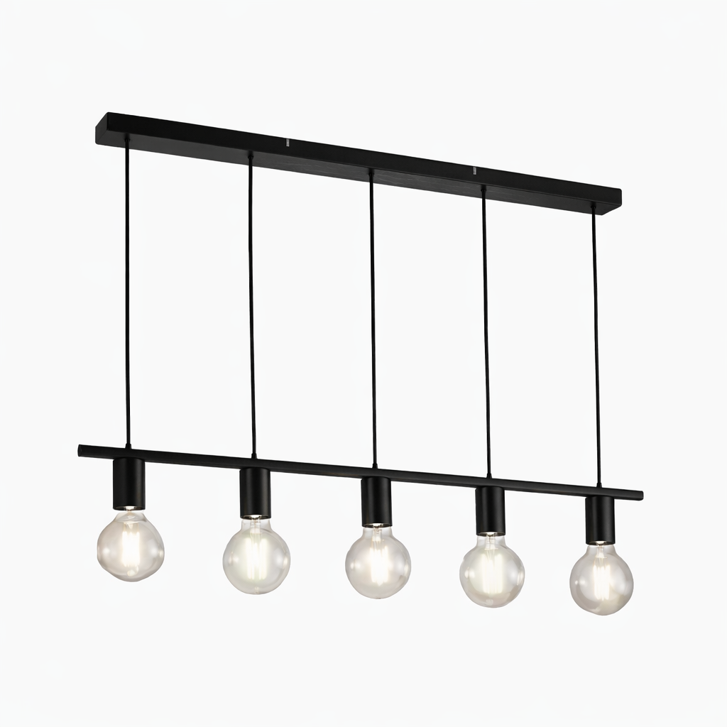 Pendente Koppla Aluminio Teto Cabo 1 metro 5 Luzes E27 Bivolt Lumini Lab