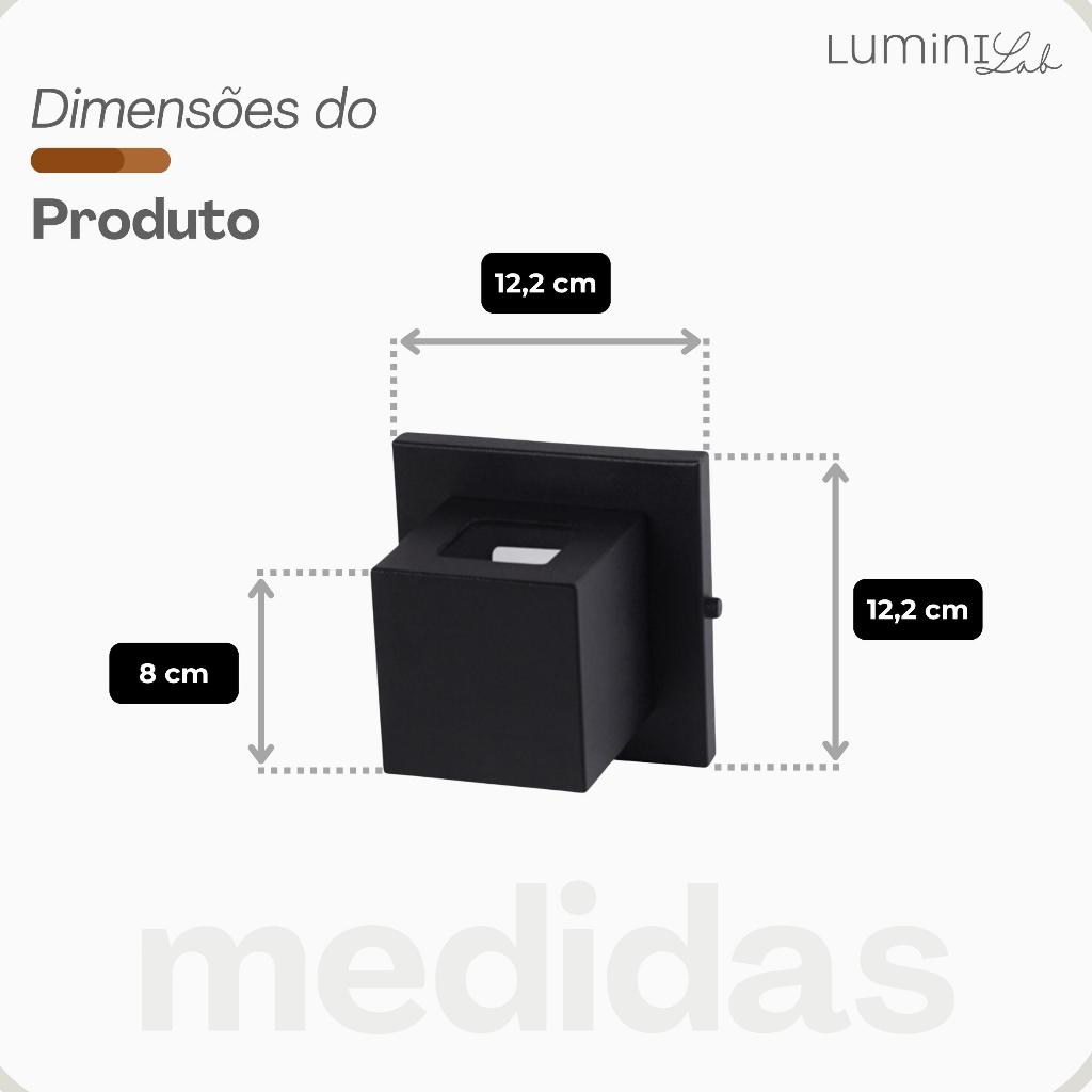 Arandela Box Aluminio 2 Fachos Parede 1 Luz G9 Bivolt Lumini Lab