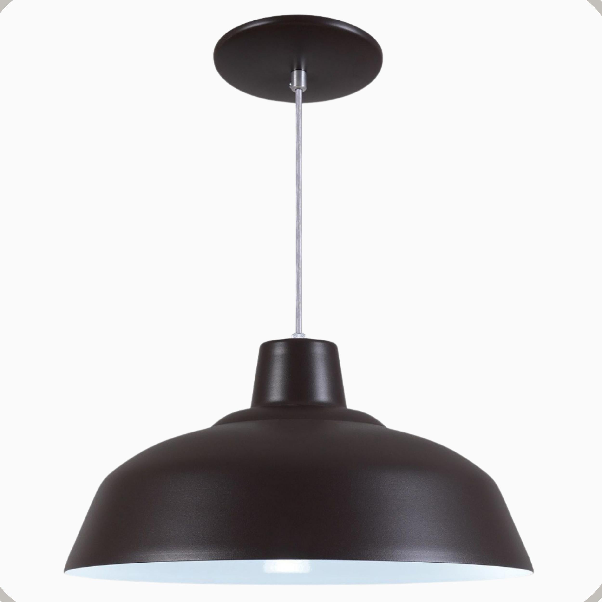 Pendente Retro Aluminio Teto Cabo 1 metro 1 Luz E27 Bivolt Lumini Lab