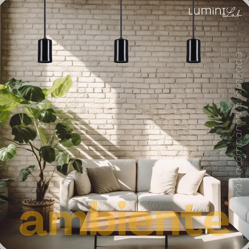 Pendente Copinho Aluminio Teto E27 1 Luz Lumini Lab