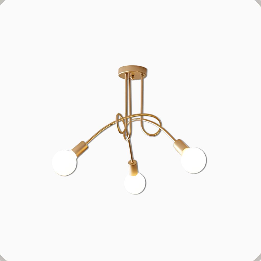 Plafon Laço Aluminio Teto E27 3 Luzes Lumini Lab