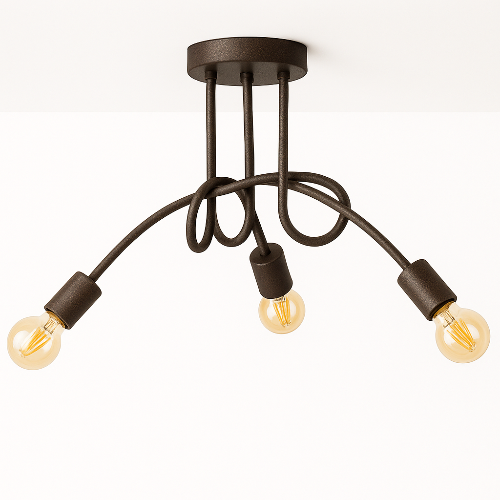 Plafon Laço Aluminio Teto E27 3 Luzes Lumini Lab