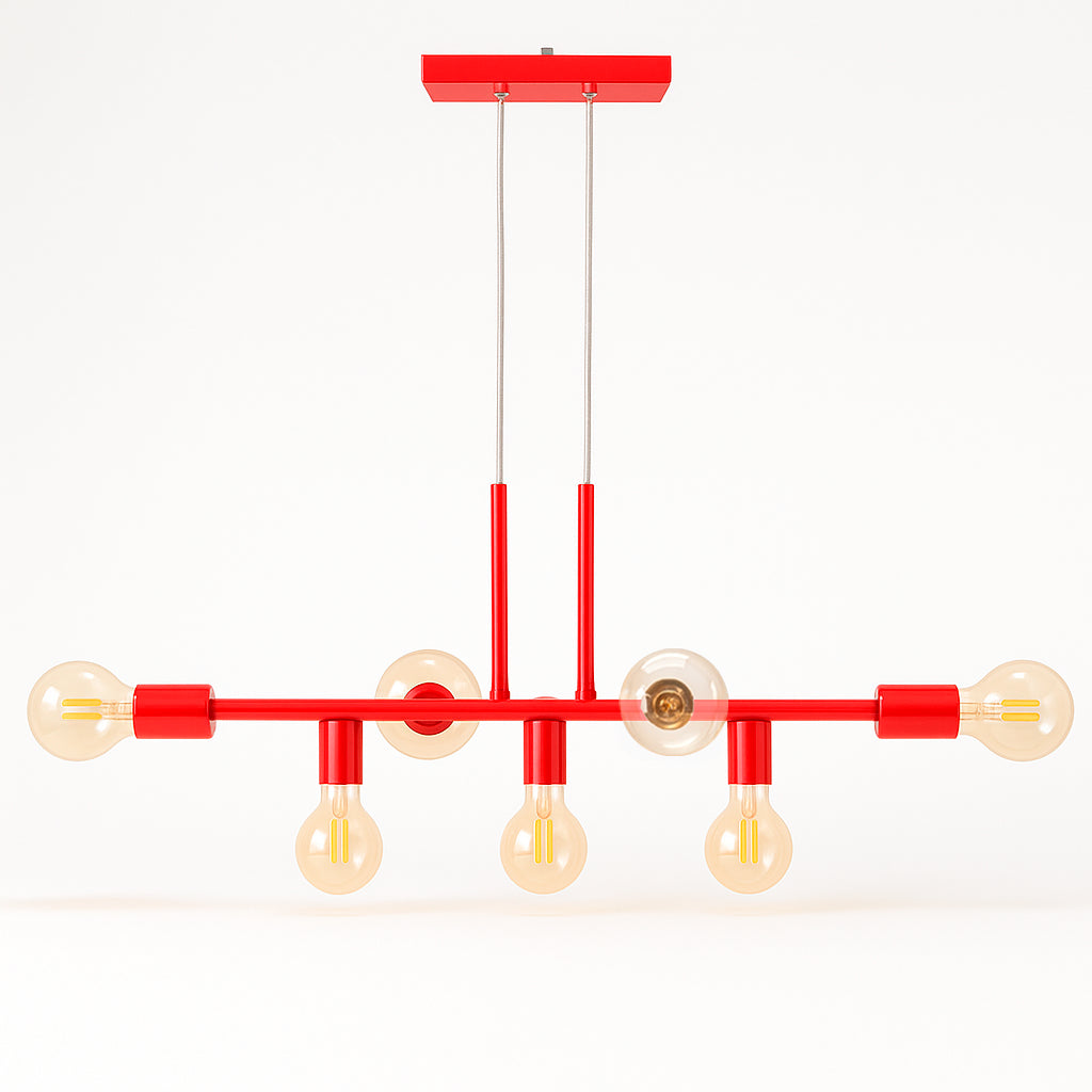 Pendente Rubis Aluminio Teto E27 7 Luzes Lumini Lab